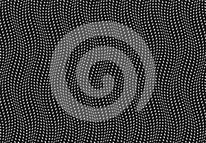 Circles waves abstract background black white color.