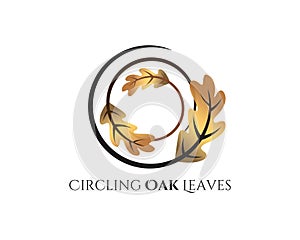 circling oak leaves