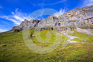 Circo de Soaso in Ordesa Valley Aragon Pyrenees spain