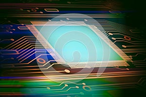 Circuit background with billboard