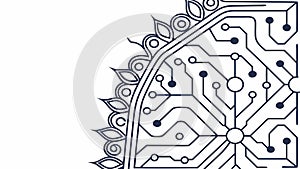 Circuit Board Abstract Technology Vector Corner, vector design Generative AI