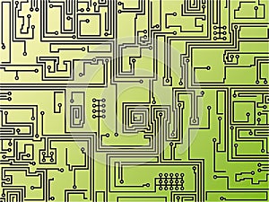 Circuit board background. Vector.