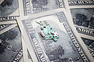 Circuit board on banknotes