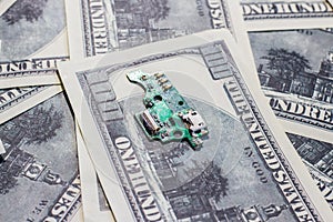 Circuit board on banknotes