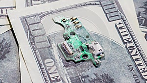 Circuit board on banknotes