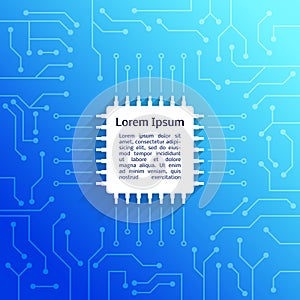 Circuit board blue background vector illustration