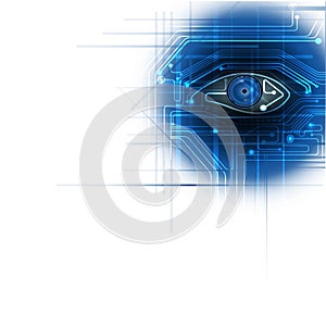 Circuit board- blue eye technology background