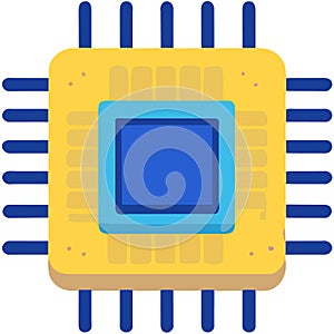 Circuit board, chip, computer processor, microchip vector icon