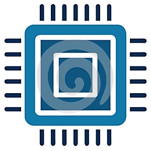 Circuit board, chip, computer processor, microchip vector icon