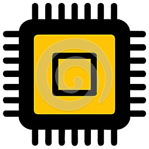 Circuit board, chip, computer processor, microchip vector icon