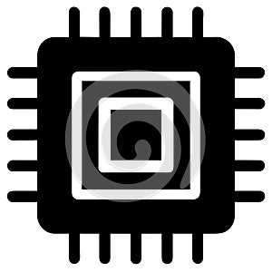 Circuit board, chip, computer processor, microchip vector icon