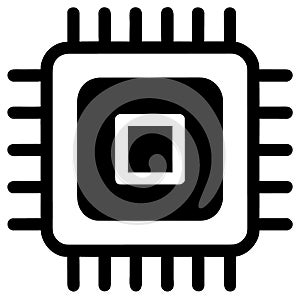 Circuit board, chip, computer processor, microchip vector icon