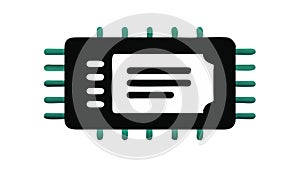 Circuit Board Component: Electronic Hardware and Tech Element, vector design Generative AI