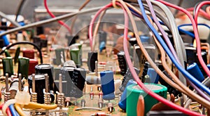 Placa de circuito impreso componentes 