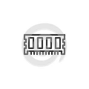 Circuit board with computer chip line icon