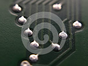 Circuit Board connection lines braze photo