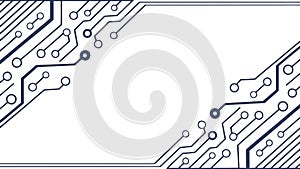 Circuit Board Corner Design, Advanced Tech Element, vector design Generative AI