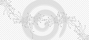 Circuit board digital abstract background. Motherboard technology texture design. AI semiconductor and computer processor on tech