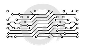 Circuit Board Digital Technology Lines Pattern, vector design Generative AI