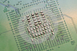 Circuit Board. Electronic Components. Technology Background. Connection Concept