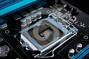 Circuit board. Electronic computer hardware technology.Motherboard digital chip .Modern Technology background. Motherboard for pro