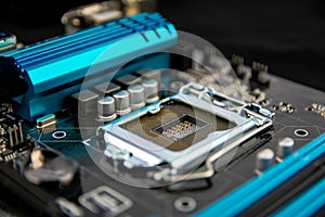 Circuit board. Electronic computer hardware technology.Motherboard digital chip .Modern Technology background. Motherboard for pro