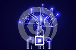 Circuit board electronic tree shape.