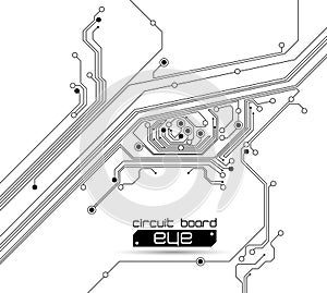 Circuit board eye background