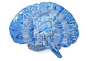 Circuit board in form of human brain