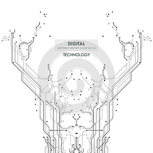 Circuit board   futuristic  technological processes  digital technology background