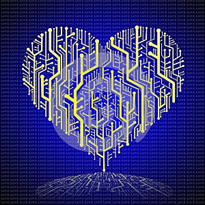 Circuit board in Heart shape