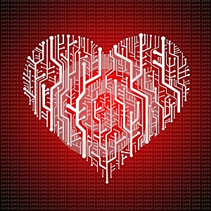 Circuit board in Heart shape