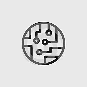 Circuit Board Icon Vector Illustration