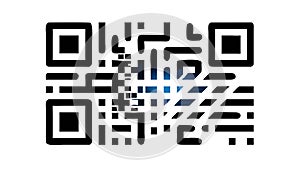 Circuit Board Integrated QR Code Tech, vector design Generative AI