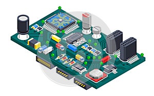 Circuit Board Isometric Concept
