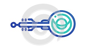 Circuit Board Key Icon, Digital Security Access, vector design Generative AI