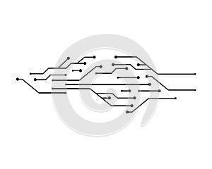 circuit board line concept design illustration