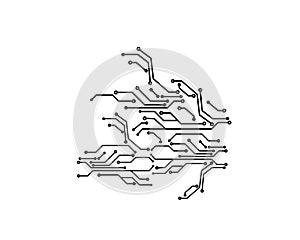 circuit board line concept design illustration