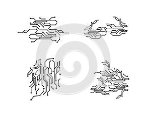 circuit board line concept design illustration