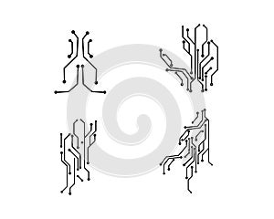 circuit board line concept design illustration
