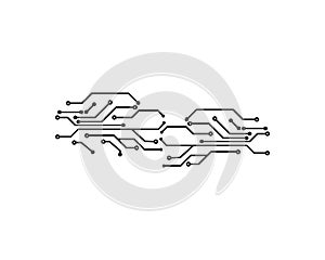 circuit board line concept design illustration