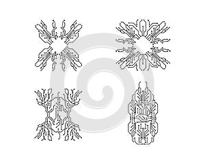 circuit board line concept design illustration