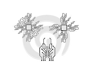 circuit board line concept design illustration