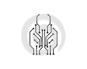 circuit board line concept design illustration