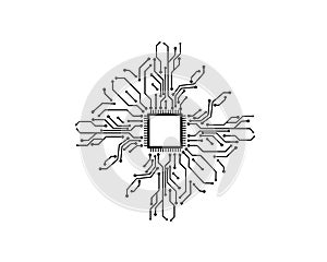 circuit board line concept design illustration