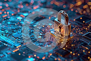 Circuit Board Lock Close Up