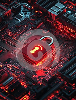 Circuit Board Lock Close Up