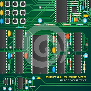 Circuit board with microchips