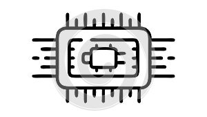 Circuit Board Microprocessor: Electronics Design Tech, vector design Generative AI