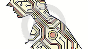 Circuit Board Pathway Ã¢â¬' Abstract Technology Design, vector design Generative AI